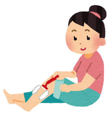 ムダ毛処理している女性